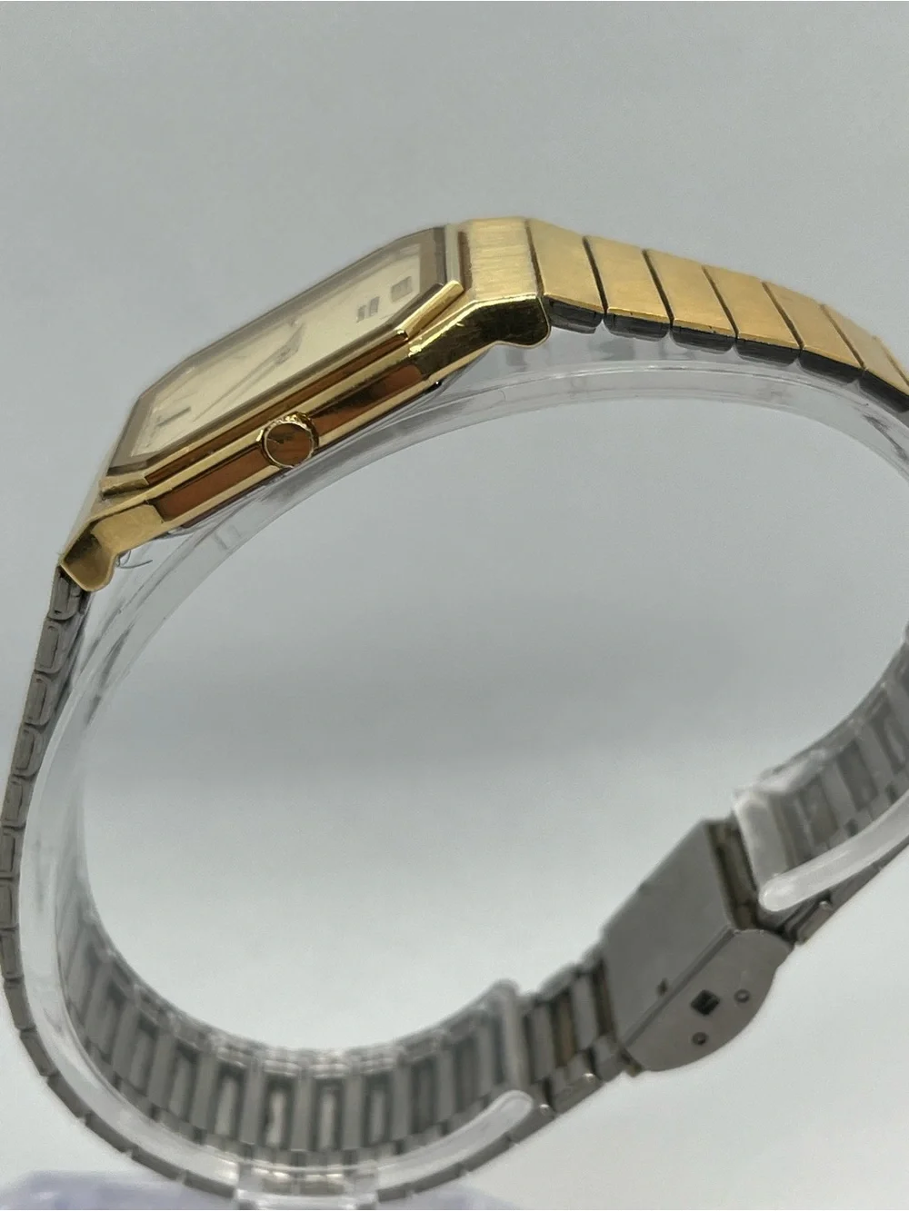 Men's Vintage 1983 Watch SEIKO 7430-5409 Gold 7.5” Wrist Running